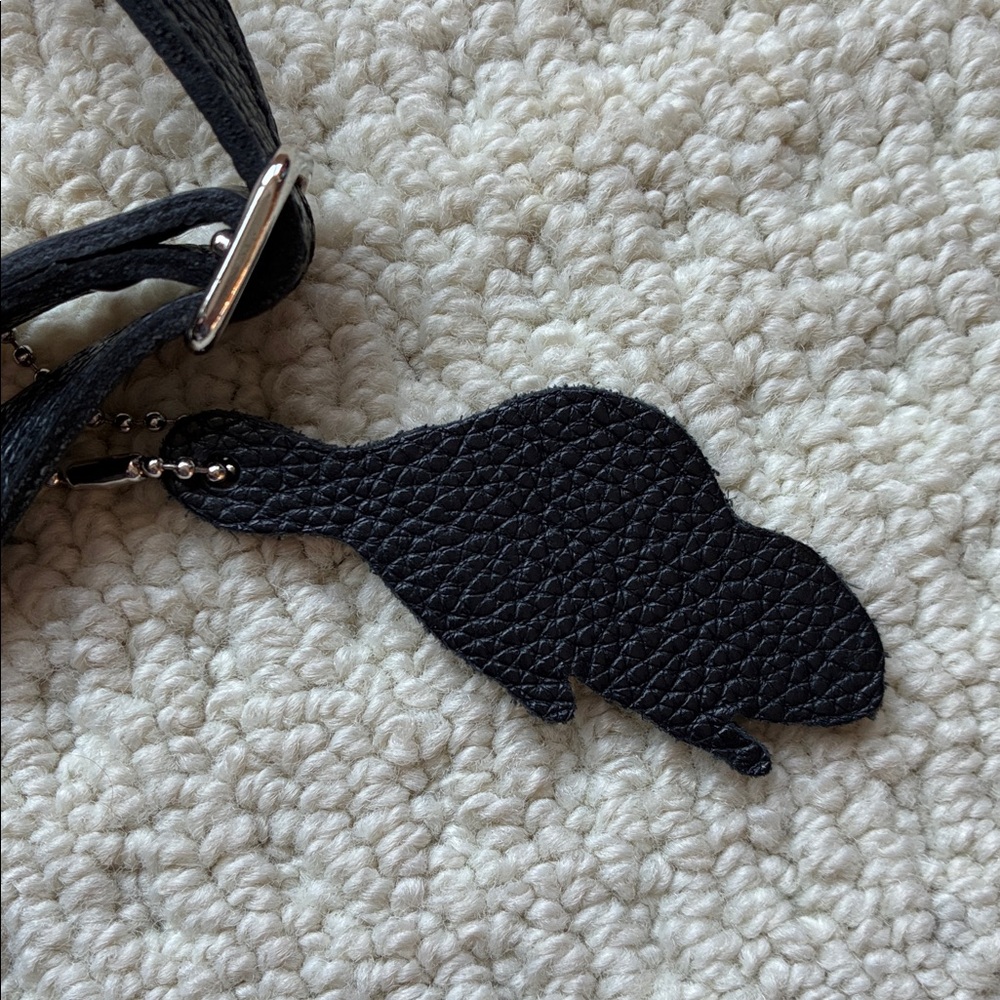 Roots Edie Black & Grey Leather Crossbody Bag Purse - Picture 9 of 12